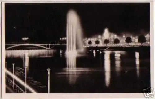 14190 Ak Gruß vom Cannstatter Volksfest bei Nacht 1935
