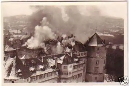 17085 Foto Stuttgart Schloßbrand 1931