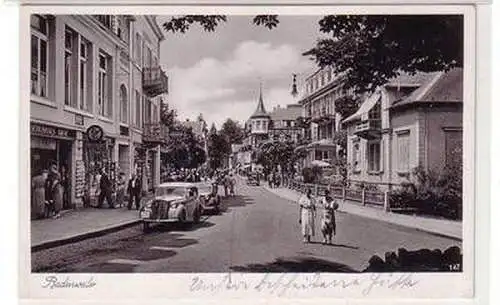55059 Ak Badenweiler Strassenansicht mit Verkehr 1941