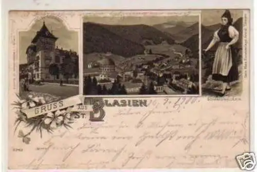 34521 Ak Lithographie Gruss aus St. Blasien 1900