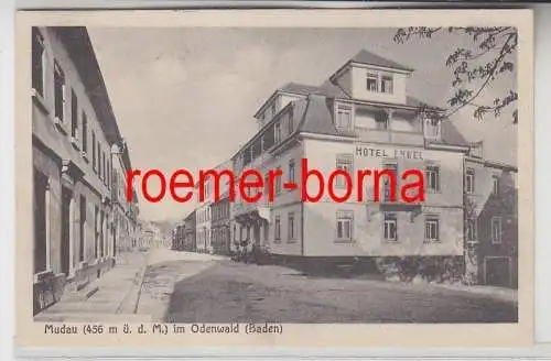 57920 Ak Mudau (456 m ü.d.M.) im Odenwald (Baden) Hotel Engel 1925