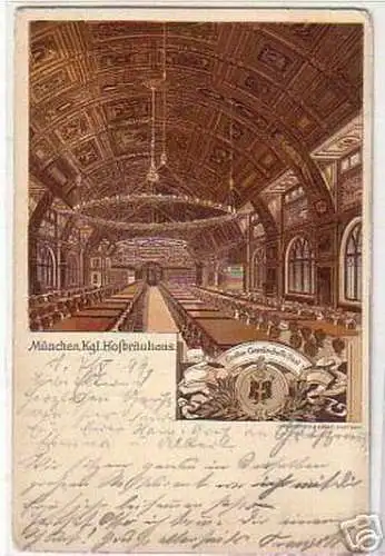 02168 Ak München Königliches Hofbräuhaus 1899