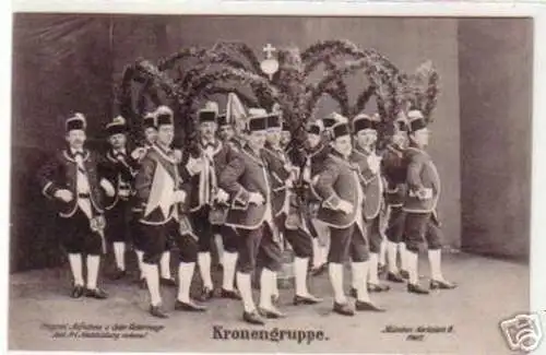 18298 Ak München Schäfflertanz Kronengruppe 1907