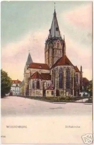 18256 Ak Weissenburg Stiftskirche um 1900