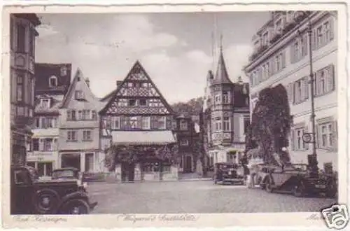19266 Ak Bad Kissingen Markt Weigand´s Gaststätte 1937