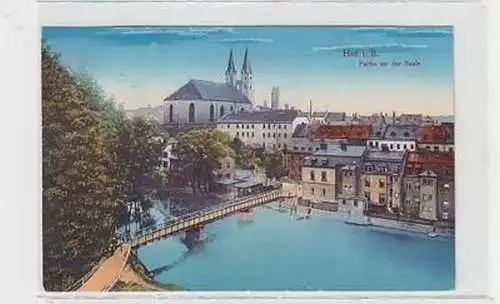 30665 Ak Hof in Bayern Partie an der Saale 1915