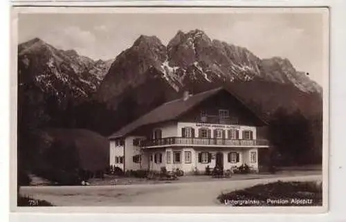 41722 Ak Untergrainau Pension Alpspitz 1937