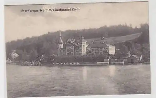 42178 Ak Starnberger See Hotel Restaurant Leoni um 1910
