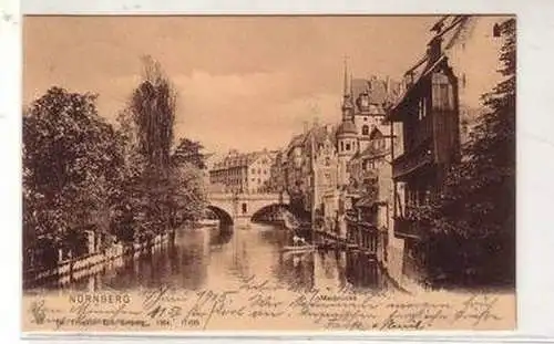 46439 Ak Nürnberg Maxbrücke 1905