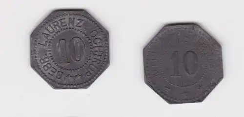 10 Pfennig Zink Not Münze ohne Jahr Gebr. Laurenz Ochtrup (132585)