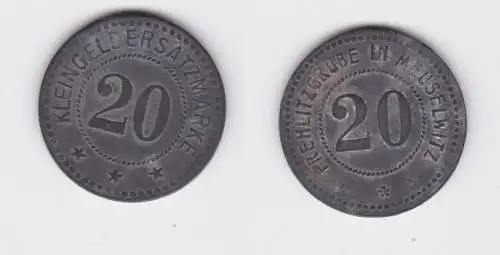 20 Pfennig Zink Not Münze ohne Jahr Prelitzgrube in Meuselwitz (138243)