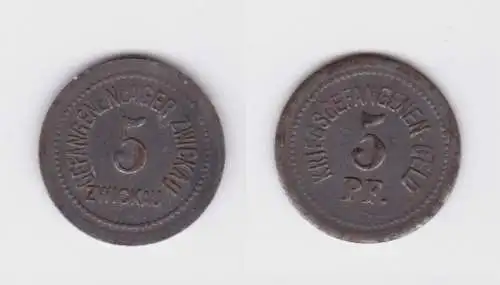 5 Pfennig Eisen Münze Notgeld Gefangenenlager Zwickau ohne Jahr (131612)