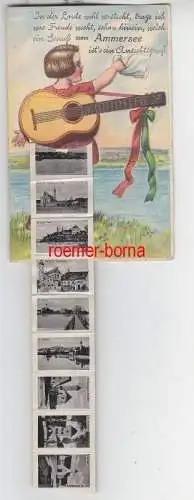71957 Leporello Ak AmmerseeMädchen mit Gitarre 1938