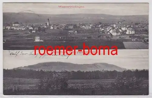 82993 Mehrbild Ak Wassertrüdingen und Hesselberg Partie gegen Lentersheim 1911