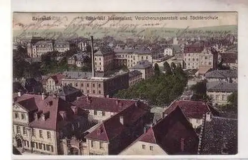 53450 Feldpost Ak Bayreuth Blick auf Justizpalast 1917