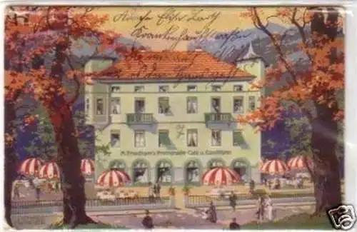 04285 Ak Bad Tölz Caf´e u. Conditorei Promenade 1915