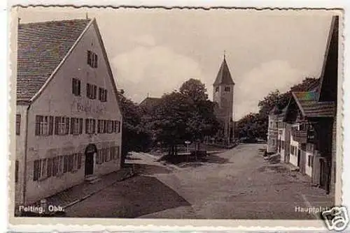 30096 Ak Peiting Oberbayern Hauptplatz um 1949