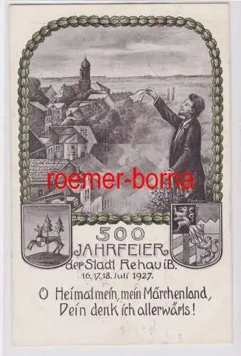 81417 Ak 500 Jahrfeier der Stadt Rehau in Bayern 16.-18. Juli 1927