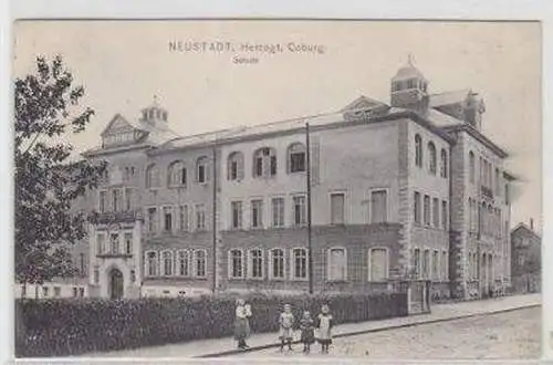 48907 Ak Neustadt Herzogthum Coburg Schule 1909