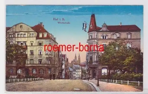 83568 Ak Hof i.B. Wörthstraße um 1920