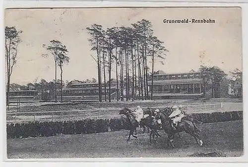 64657 Ak Grunewald Pferde Rennbahn 1909
