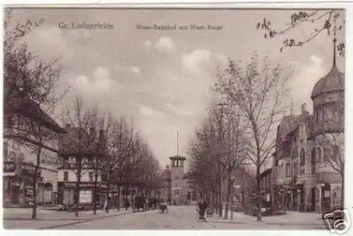 18910 Ak Gr. Lichterfelde West Bahnhof mit Bazar 1910