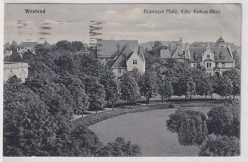 62895 Ak Westend Branitzer Platz Ecke Eichen-Allee 1917