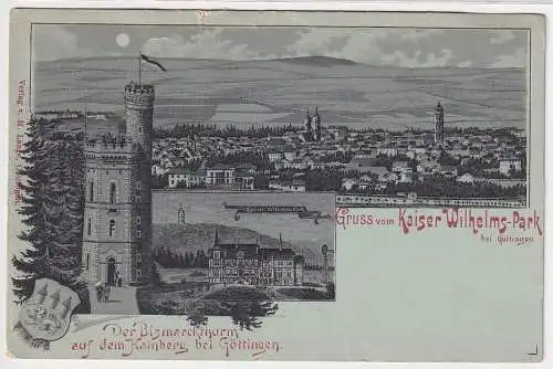 21946 Mondschein Ak Gruss vom Kaiser Wilhelms Park bei Göttingen um 1900