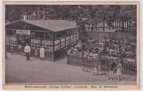 40445 Ak Waldrestaurant "Grieps Kaffee" Calvörde Bes. W. Wettstedt 1934