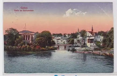 76463 Ak Guben Partie am Schützenhaus um 1910