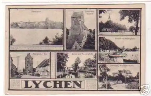 19388 Mehrbild Ak Lychen Marktplatz usw. 1924