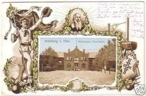 28755 Ak Mühlberg an der Elbe Städtische Turnhalle 1910