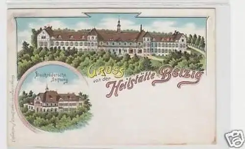 35235 Ak Gruss von der Heilstätte Belzig um 1900
