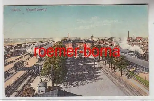 74159 Feldpost Ak Cottbus Bahnhof Bahnsteigansicht 1915