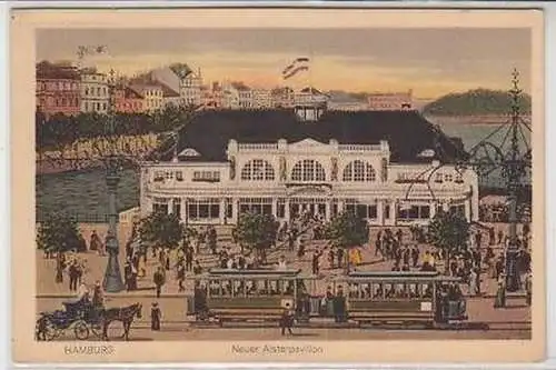 44234 Ak Hamburg Neuer Alsterpavillon 1914
