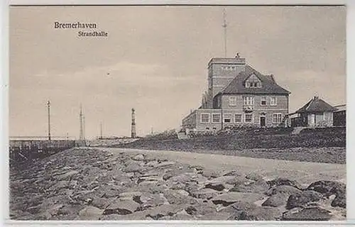 62340 Ak Bremerhaven Strandhalle um 1930