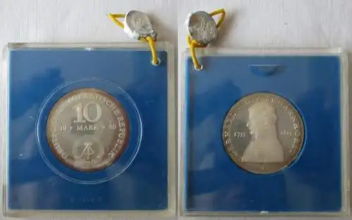 DDR Gedenk Silber Münze 10 Mark Gerhard J.D. v. Scharnhorst 1980 PP (168340)