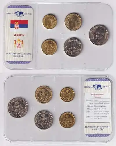 Das Geld der Welt Kursmünzsatz KMS 5 Münzen Serbien Dinar im Blister (170382)