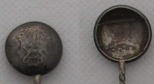 Patriotika Löffel gefertigt aus 1/4 Rupie Deutsch Ostafrika 1901 Silber (102452)