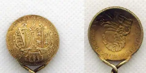 Löffel gefertigt aus 1/6 Taler Sachsen-Polen 1763 FWôF Dresden Silber (101327)