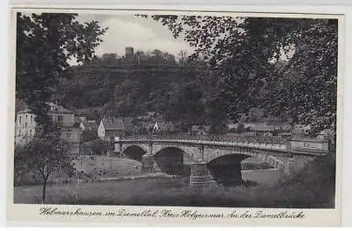 45810 Ak Helmarshausen im Diemelthal Diemelbrücke 1938