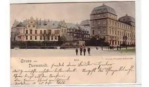 40311 Ak Gruß aus Darmstadt Schloß 1899