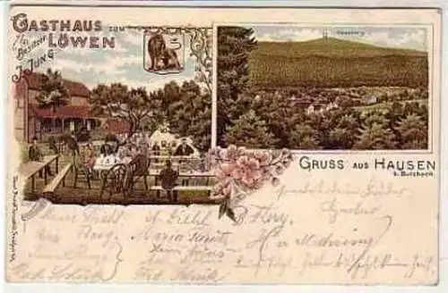 40183 Ak Lithographie Gruß aus Hausen b. Butzbach 1899