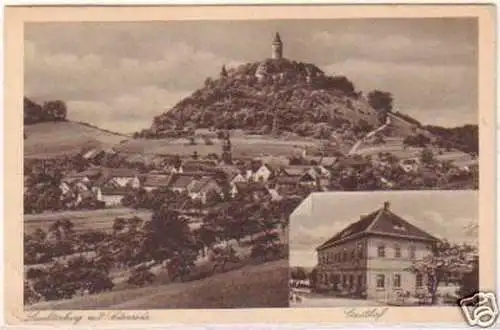 19315 Leuchtenburg mit Seitenroda und Gasthof um 1920