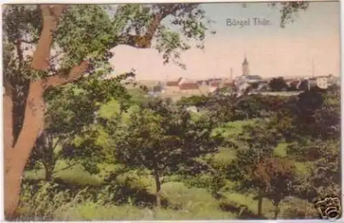 18098 Ak Bürgel in Thüringen Totalansicht 1910