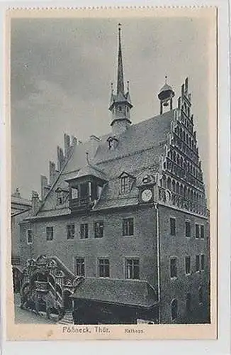 61847 Ak Pößneck in Thüringen Rathaus um 1930