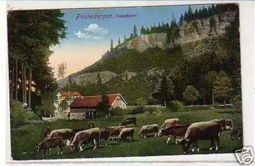 27691 Ak Finsterbergen Hainfelsen um 1920