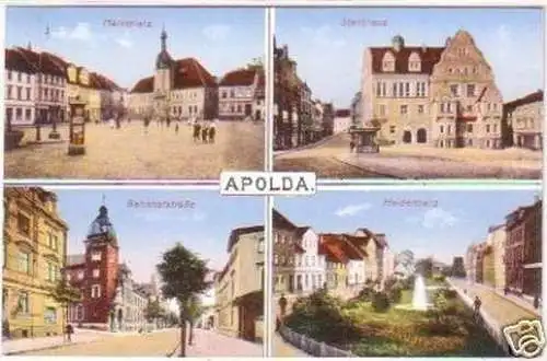 27394 Mehrbild Ak Apolda Bahnhofstraße usw. um 1915