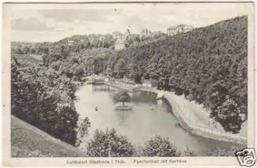 24926 Ak Stadtroda Familienbad mit Kurhaus um 1930