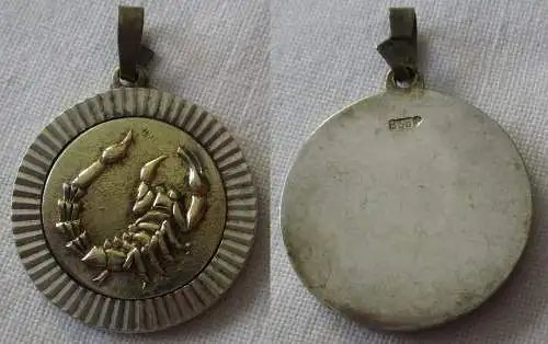 eleganter 835er Silber Halsketten Anhänger Sternzeichen Skorpion (111165)